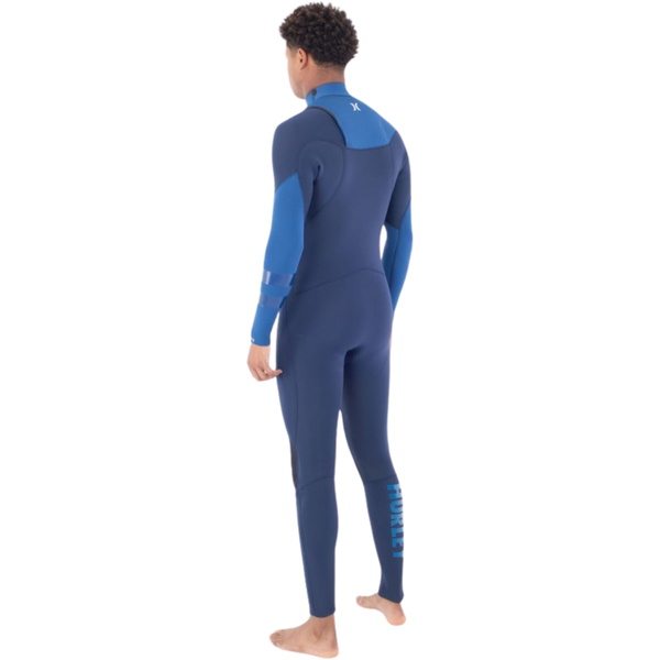 2026 Hurley Mens Advant 4/3mm Chest Zip Wetsuit MFS0013423 - Faint Blue